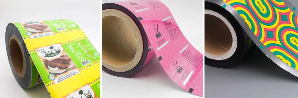 Custom Printing Plastic Film Roll Packaging For Chips Food Grade Sachet Machine