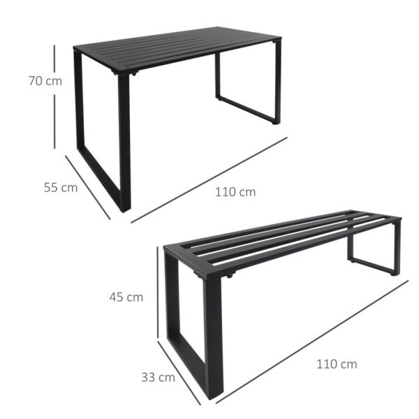 AJUNION Outdoor Furniture Set for Leisure Facilities Dining Tables Benches and Gardens