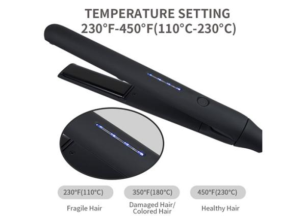 Titanium Plate 2 In 1 Hair Curling Iron Hair Straightener With LED Display