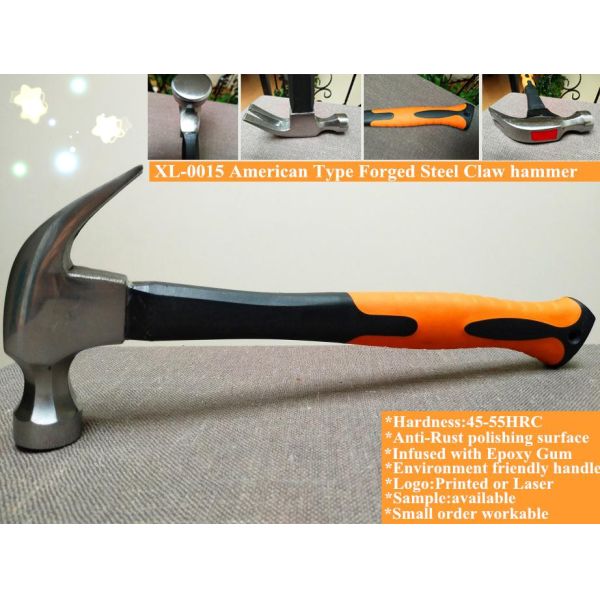 16OZ Americal Type Forged Steel Anti-Rust Polishing Surface good price Claw hammer