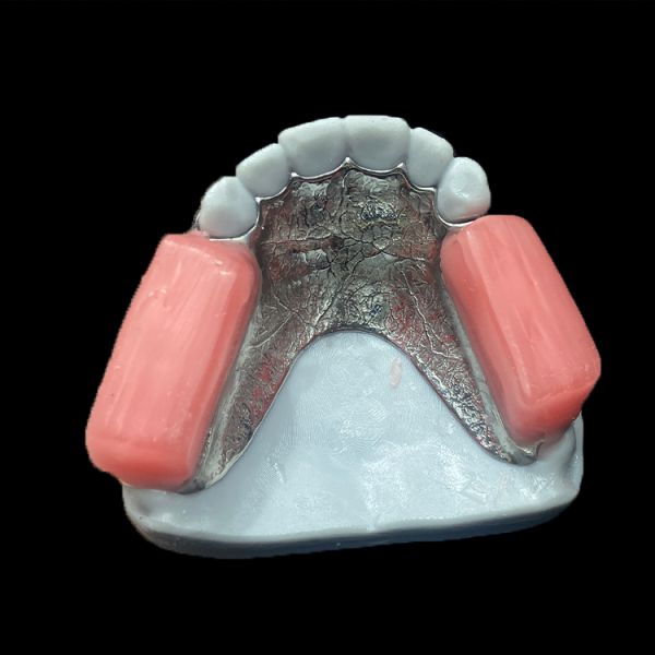High-Precision Wax Rim and Bite Block for Denture Jaw Relation Recording