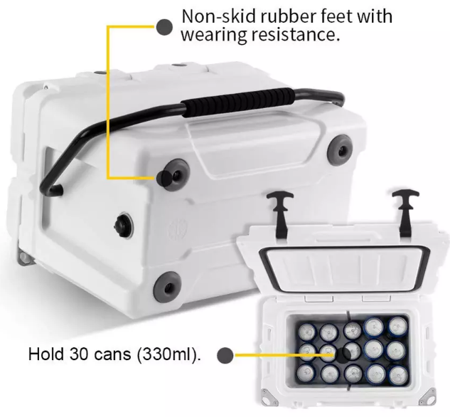 OEM 25QT портативное Roto отлил коробку в форму льда 51.6x33.6x38.3cm