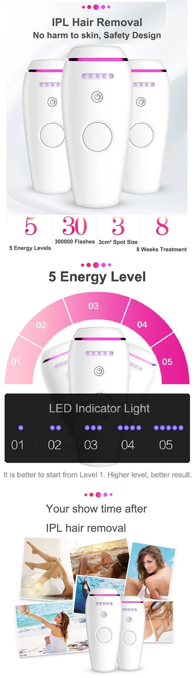 300000 машина удаления волос вспышек 110V 220V мини IPL