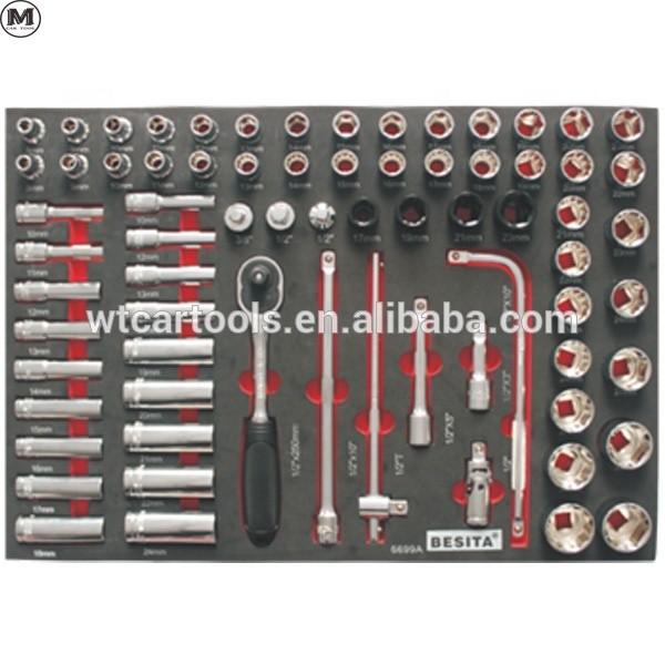 400pcs Garage Tool Trolley Set Large Capacity With 8 Drawers 5pcs Wheels