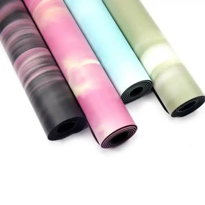 Custom Logo Natural Rubber Eco-Friendly Non slip Non Toxic PU Leather Yoga Mat