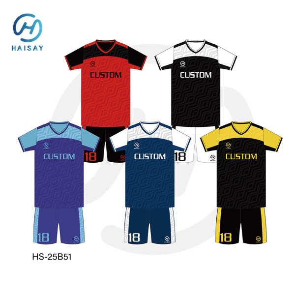 Uniforme de football haute performance – 100 % polyester, tissu respirant, personnalisable pour club/école