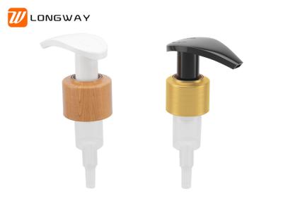 High Sealed Plastic Lotion Dispenser Pump With Bamboo Cover Eco Friendly