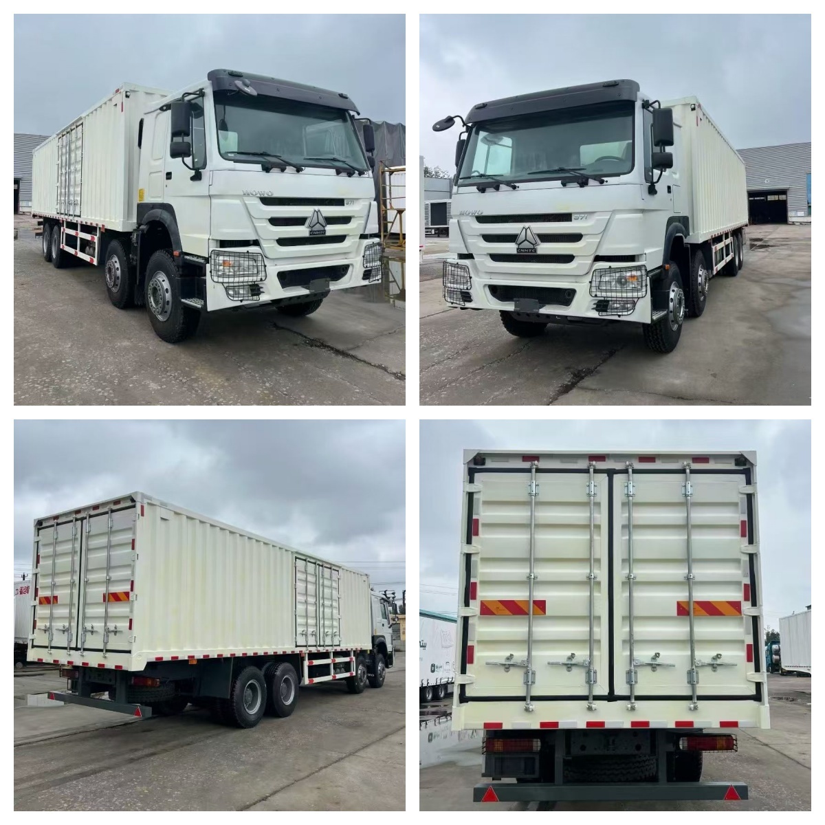 Factory Fresh HOWO 371HP Box Van Truck 8x4 Chassis Enclosed Cargo Body Logistics Vehicle Zero KM Warranty
