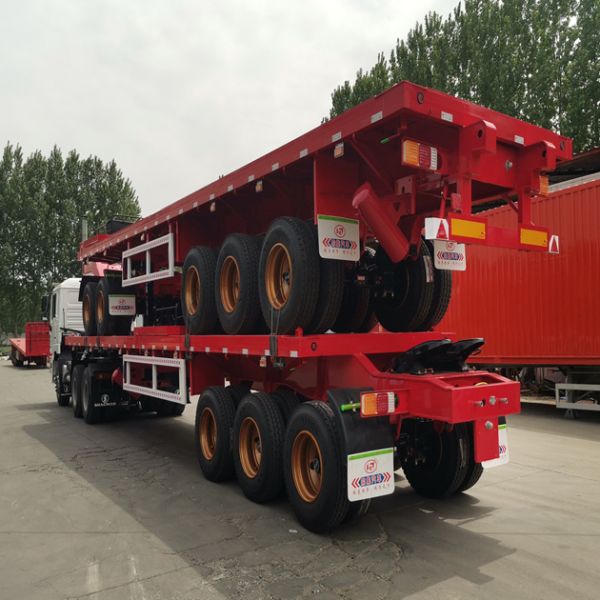 20ft 40ft Container FlatBed Towing Cargo Trailer Superlink Side Wall Semi Trailer