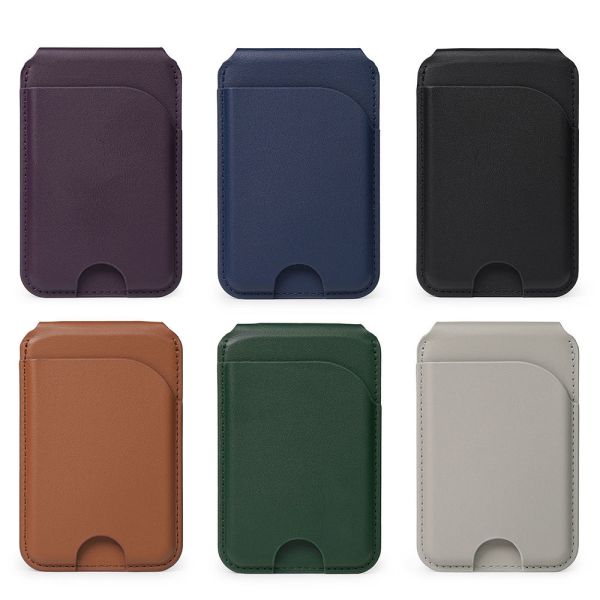 Custom Color PU Leather Card Holders , Leather Phone Case With Wallet And Stand