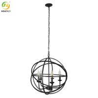 Único pendente industrial retro 4 do globo E12/6/8 luzes