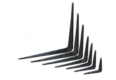 80 Kg/ Pair Capatipy Black Iron L Brackets / Bookcase Shelf Brackets Anti Corrosive