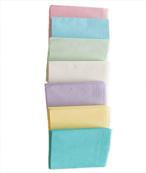 Disposable multi-colored dental paper laminated with film bib for medlical treatment