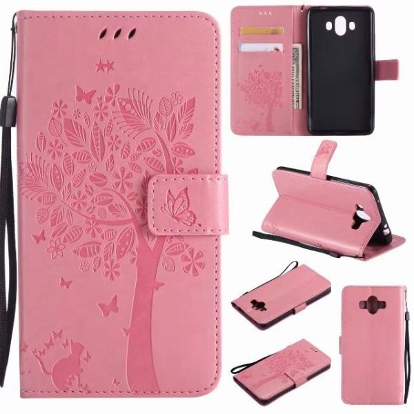 Huawei Mate 10 Wallet Flip Leather Case Cover with Lucky Tree Embossed