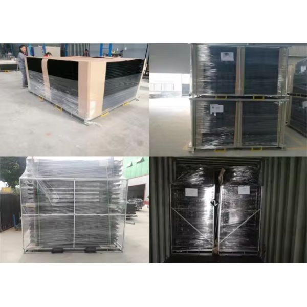 1.8x3M Опорные железные ограждения черные трубчатые металлические ограждения