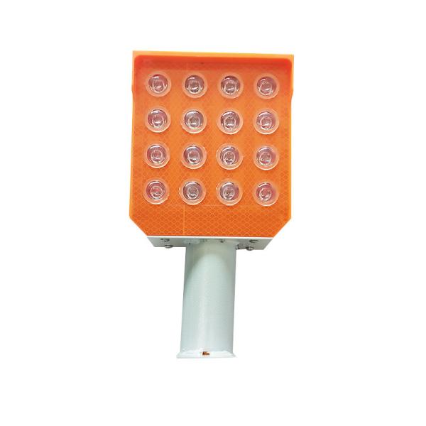 500MA UV Resistance PC Solar Powered Strobe Light , Orange Outdoor Solar Lights