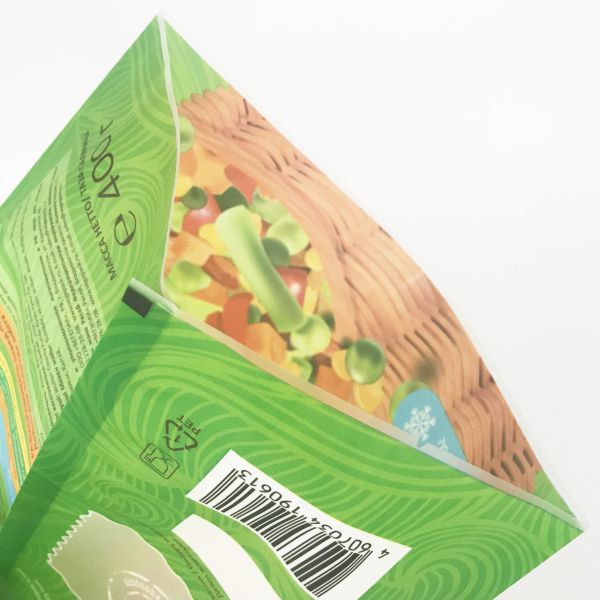 vegetable packing pouch middle sealing bag for dried fruit back seal bag