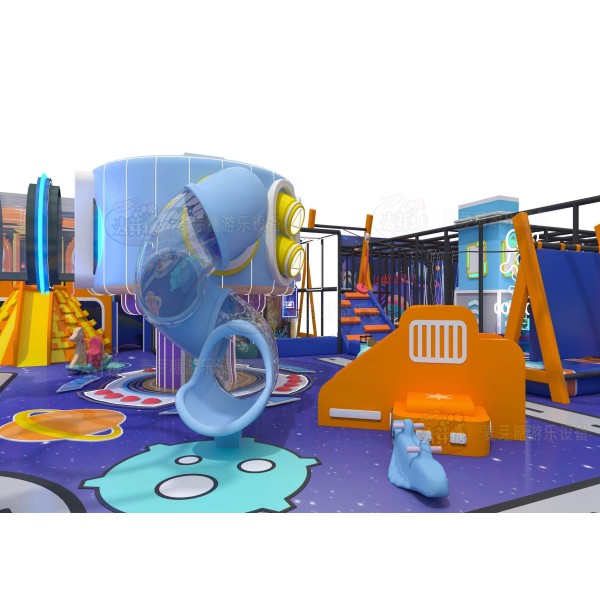 Taro Purple Lemon Yellow Space Trampoline Park Commercial Indoor Soft Play Castle