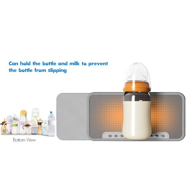 Portable USB Baby Bottle Warmer with 5-Temp Settings for Travel