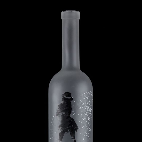 Forma clássica 700ml 750ml Frito Botão de Vidro de Vodka Aplique para Embalagem de Bebidas