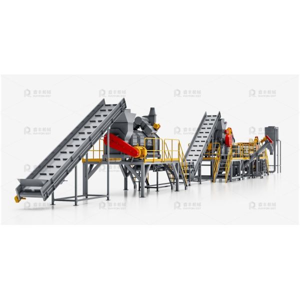Cold Washing PET Plastic Recycling Line For Round Bottles 500-1000kg/H