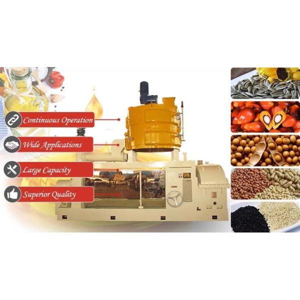 Automatic Grade Automatic Big Capacity Cotton Seed Oil Press Machine Castor Oil Mill Processing Machinery