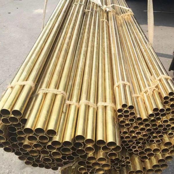 JIS ASTM Seamless Brass Tube , Brass Copper Pipe CuZn37 CuZn40 C6782 Material