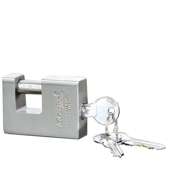 Rarlux Top Security European Heavy Duty Stainless Steel Padlock Top Security Rectangular Padlock