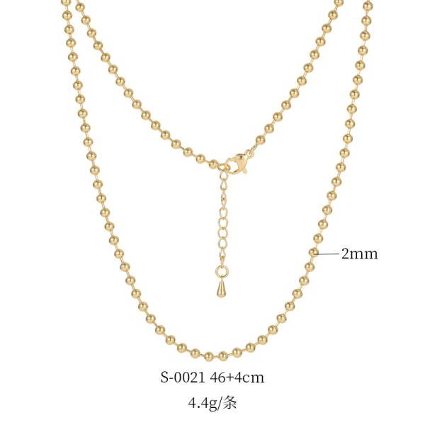 Factory Wholesale 14k Gold Plated  Necklace Bracelet Oshaped Twist Box Chain Pendant for Diy Jewelry Accessories Making
