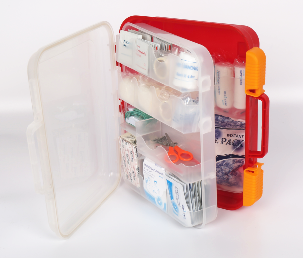 Empty Osha Ansi Home Office first aid case wall mounted emergency first aid box  50 person lock handle box case