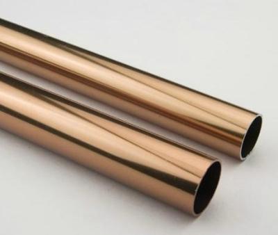 Círculo dourado tubo de alumínio anodizado, bronze escuro tubulação terminada alumínio anodizada