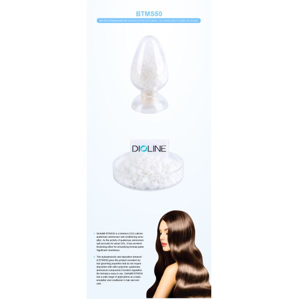 BTMS50 Béhentrimonium Méthosulfate 50% Actif, Qualité Cosmétique, Tensioactif