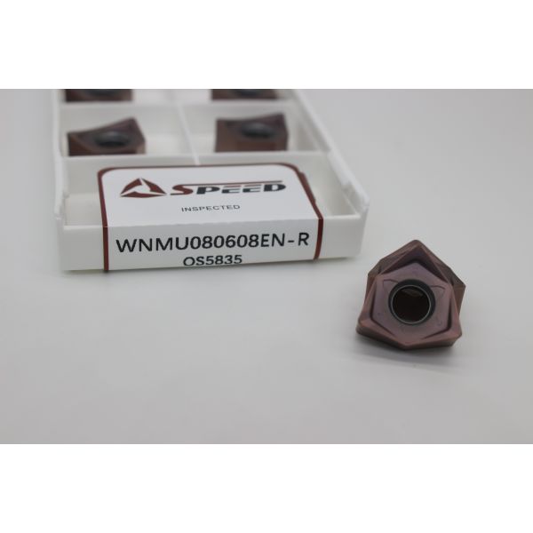 Вставки CNC инструмента цементированного карбида вольфрама WNMU040304 WNMU080608EN-R поворачивая филируя