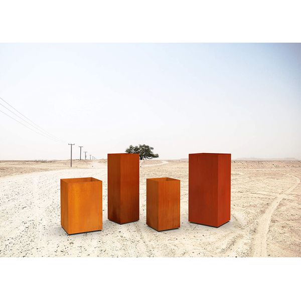 Rust Metal Hanging Wall Planter Corten Steel Flower Box