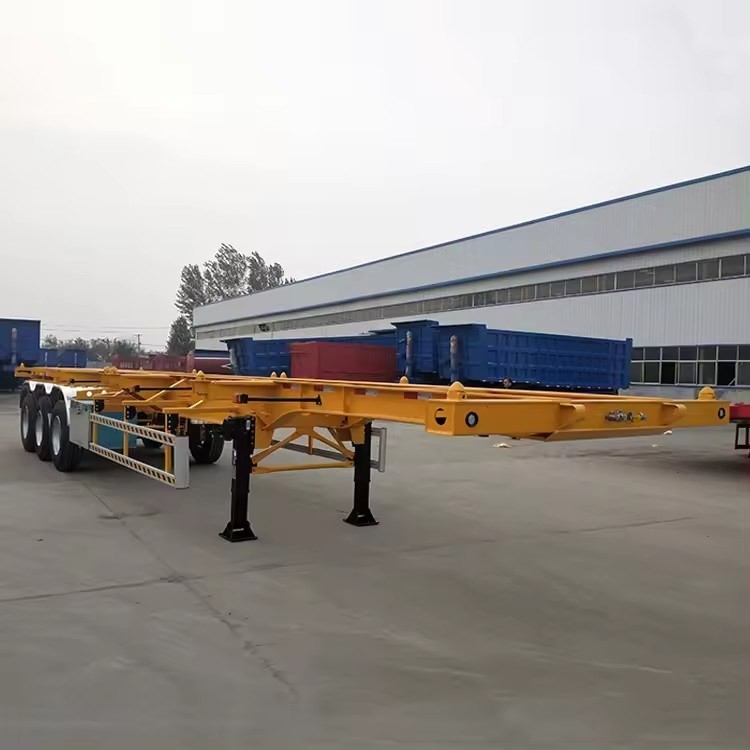 40ft Container Transport Skeleton Semi Trailer with 2/3 Axles and Steel Material