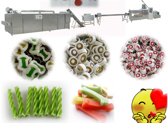 Pet Dog Feed Food Extruder Machine Full Automatic 380v / 220v 90kw 1500 - 2000 Kg / H