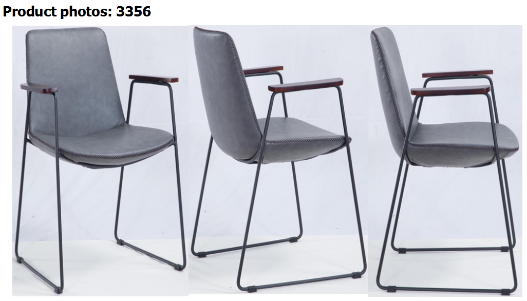 Restaurant 55x50x82cm Modern Leather Dining Chair