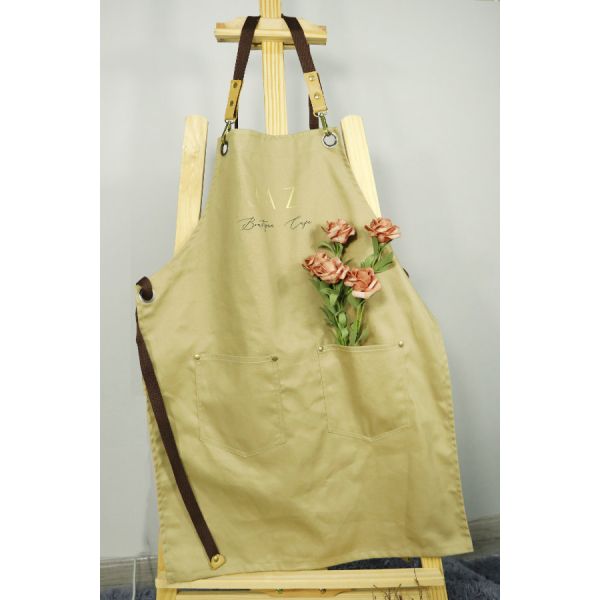 Double-Sided Kitchen Cooking Cotton Apron For Garden Cleaning And Chef Work