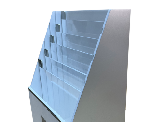 Waterproof Sturdy Plastic Countertop Display , Multifunctional PDQ Shelf Display