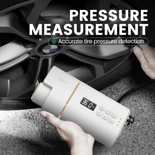 Compact Size YANTU A31 12V 150PSI Air Compressor with Pressure Gauge and Powerbank