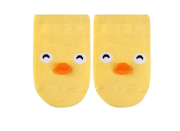 Breathable Solid Color Baby Animal Socks , Combed Cotton Warm Baby Socks