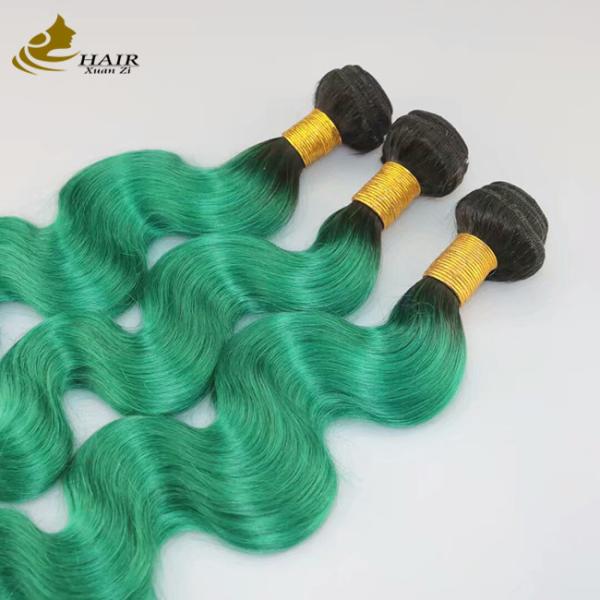 Lindo Verde Ombre Extensões de Cabelo Humano 8 polegadas-30 polegadas