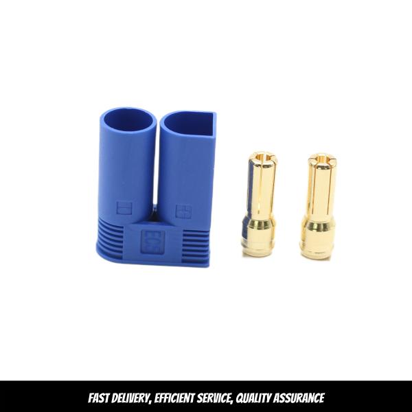 Male And Female Gold Plated Banana Plug 5mm Bullet Connector EC5 With Blue Housing