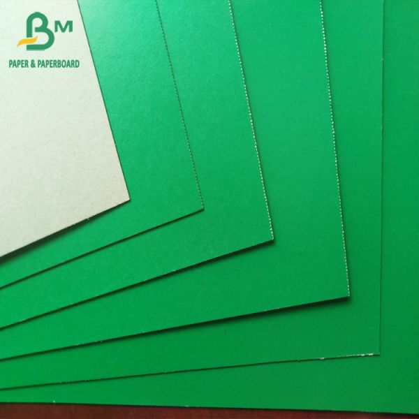 Parte superior envernizada verde Grey Back Paper Board do cartão 1.2mm das pastas de arquivos dobradores envernizados verdes de Grey Back Paperboard For File da parte superior de 1.2mm