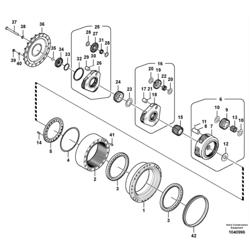 VOE14599952 VOE14598757 VOE14566424 VOE14598758 VOE21249506 Excavator Sun Gear For EC250D EC250E EC300D EC300E