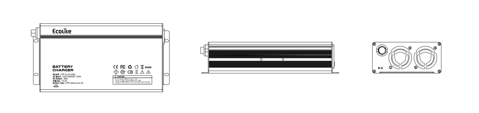 LFP 50A 14,6V RV литийная батарея зарядное устройство 730W непрерывный выход мощности