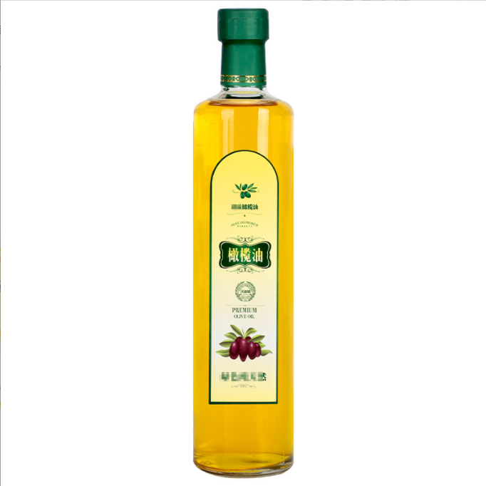 Type d'étanchéité Bouchon en caoutchouc Carré Bouteille en verre vert foncé pour huile d'olive OEM/ODM Acceptable