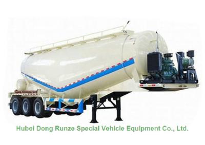Steel Bulk Powder Cement Hauling Trailers , Cement Semi Trailer 58cbm 3 Axle