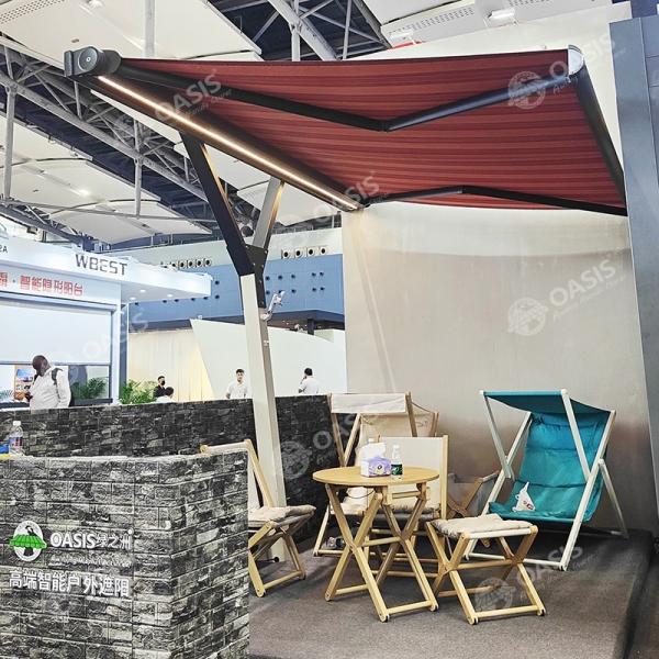 Aluminum Frame Electric Retractable Awning Retractable Sun Shade For Patio Deck
