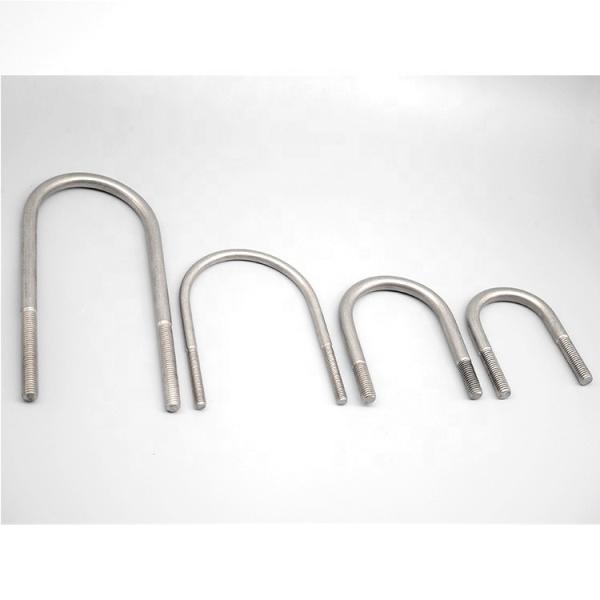 Large U Bolts Stainless Steel , U Bolt For 6 Inch Pipe Bright Surface